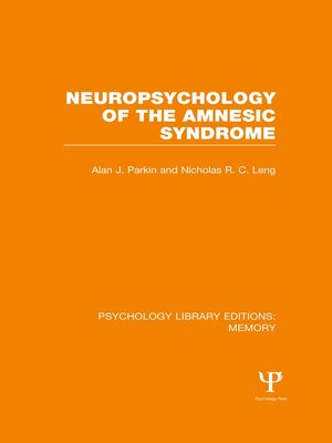 cover image of Neuropsychology of the Amnesic Syndrome (PLE